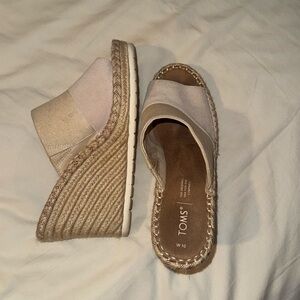 Tom’s Monica Shimmer Slide Wedge Sandals